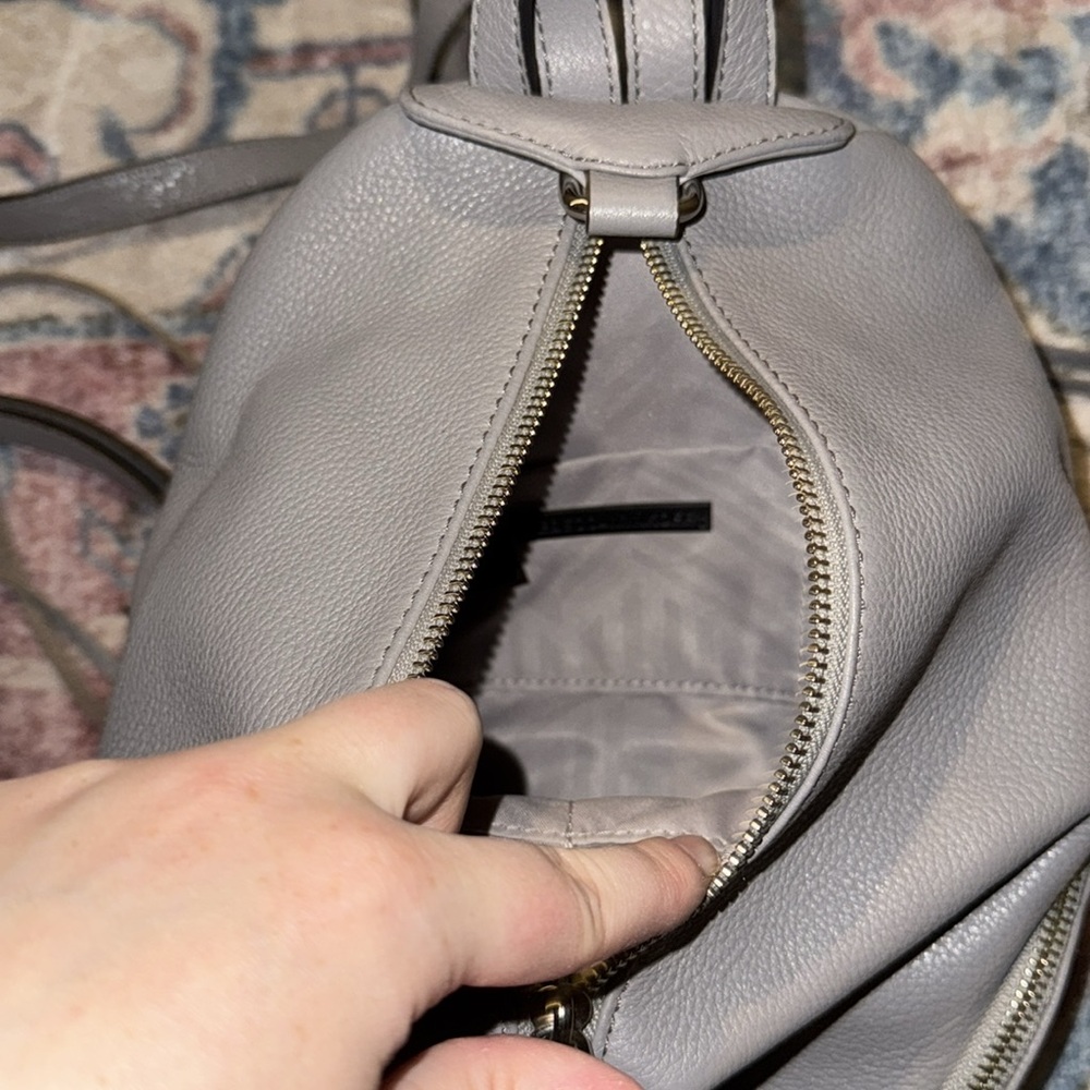 Rebecca Minkoff Mini Julian Backpackk Grey - Picture 5 of 5